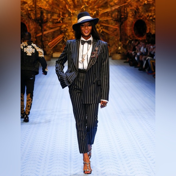 Dolce & Gabbana Pants - Dolce & Gabbana Black Pinstriped Womens 2-piece Suit✨